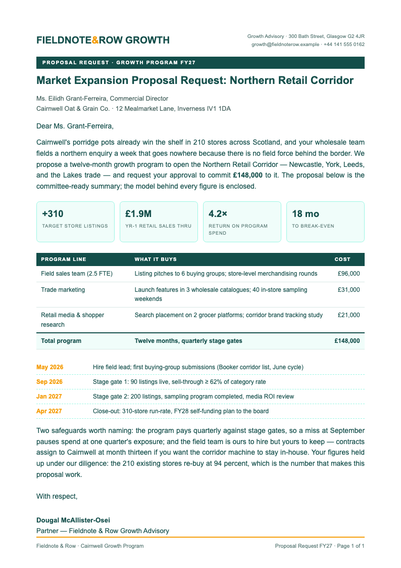 Quarterly Review Proposal Request